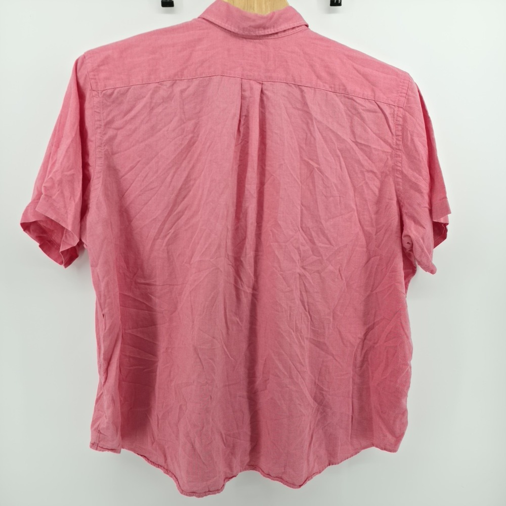 Ralph Lauren Shirt Mens 3XB Pink Chambray Oxford Button Down Short Sleeve - Picture 5 of 7